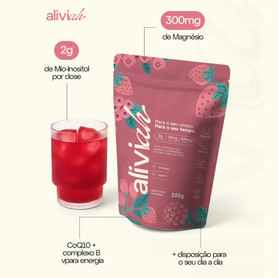 Aliviah®️ - Aliviador de Cólicas Sabor Morango | Único 16 em 1